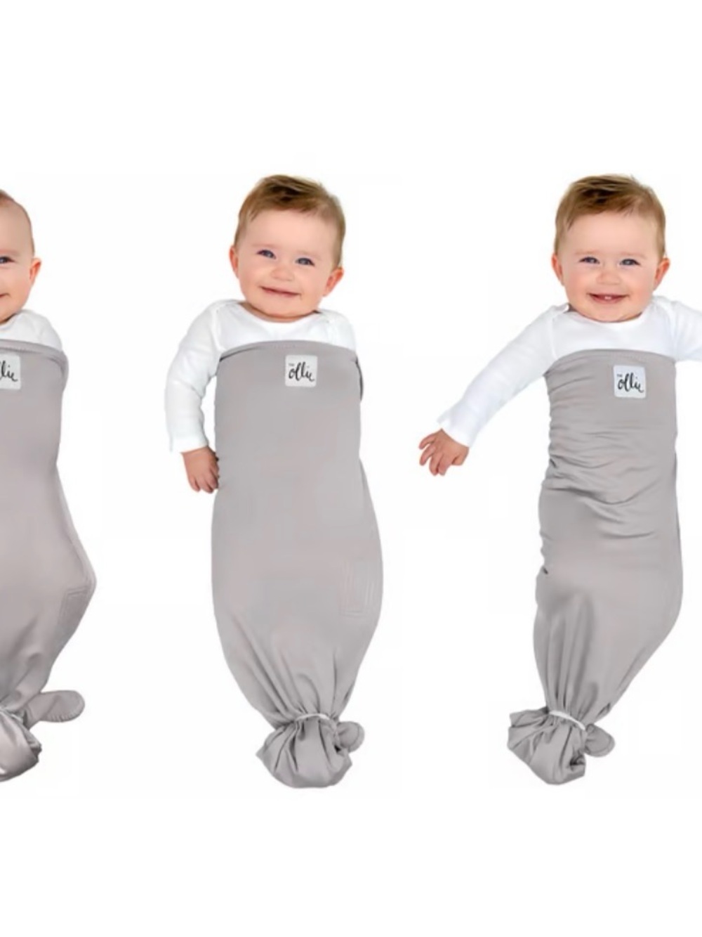Olli Grey Baby Knot Sleep Sack - Soft Stretch Sleep Sack